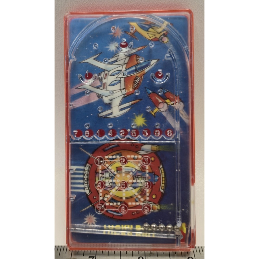 Vintage 1976 Mini Mate LUCKY BALL Handheld PINBALL GAME BLUEBOX RocketShip WORKS